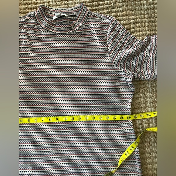 Forever 21 2X Plus Size Mock neck Striped Knit Bodycon Mini Dress - Picture 8 of 9